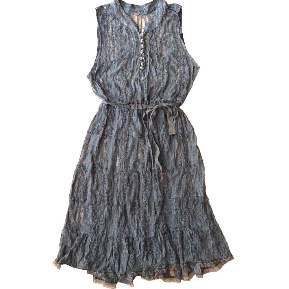 *Sold* Free People Lace Embroidered Midi Dress Size Small
